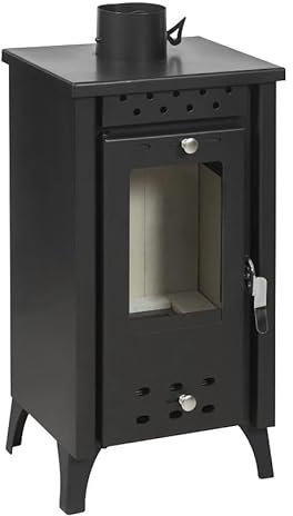 Decorspace Stufa a legna Ermes 8,5 kW in acciaio verniciato caminetto h 74 cm