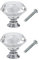 Yesmin Crystal Door Knobs,2 Pcs 40MM Crystal Drawer Carbinet Door Handle Puller with Screws for Home Kitchen Office Drawer Cupboard Closet-Silvery