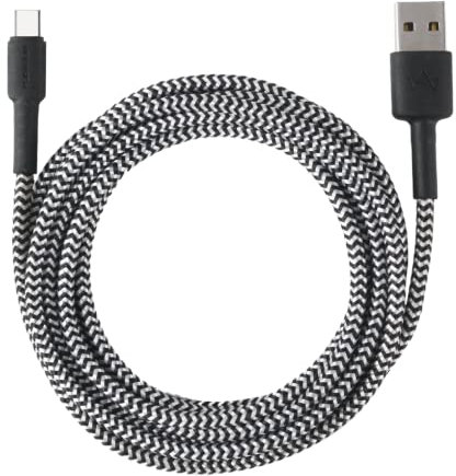 Cable tipo C de 2 metros, color negro y blanco, serie Z, compatible con iPad, MacBook Pro, Air, Samsung, Huawei y todos los teléfonos inteligentes tipo C