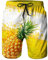 Loveternal Badehose Herren 3D Beach Shorts Bier Badeshorts Herren Kurze Schnelltrocknend Ananas Surf Shorts L