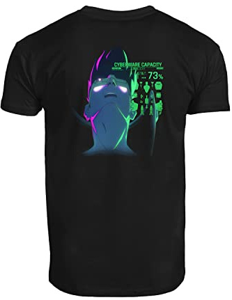 Cyberpunk: Edgerunners T-Shirt Neon David Black Size L