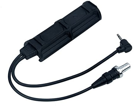 QIRUIMY Interrupteur Lampe de Poche Tactique télécommande Double commutateur 2 contrôle de la Prise Compatible avec Les Lampes de Reconnaissance de la série M300 M600 et la série PEQ DBAL