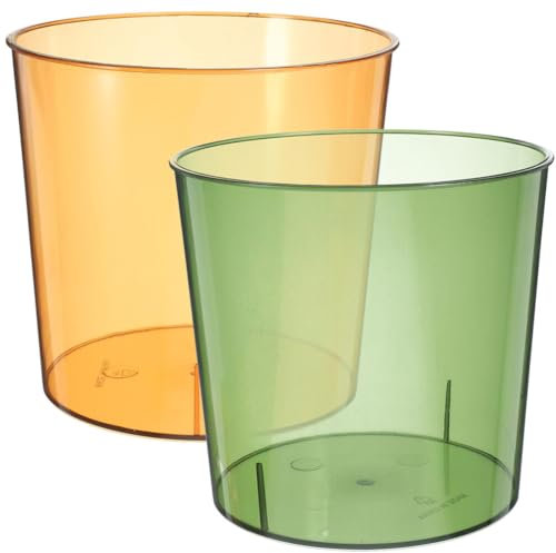 MAGICLULU 2 Uds Cubo De Basura Pequeño Transparente Papelera De Plástico Contenedor De Basura Redondo Soporte Para Basura Para Baño Y Dormitorio