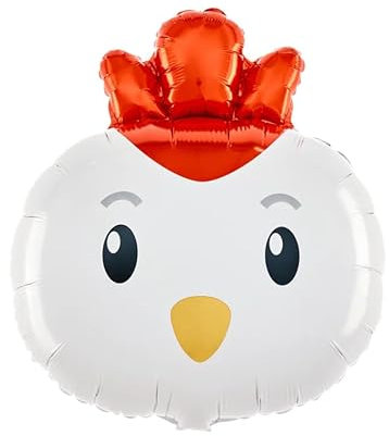 Folienballon * HENNE * als Deko für Geburtstag und Party | 69.7x52.6cm groß | Kinder Kindergeburtstag Partydeko Luftballons Ballons Tier Huhn