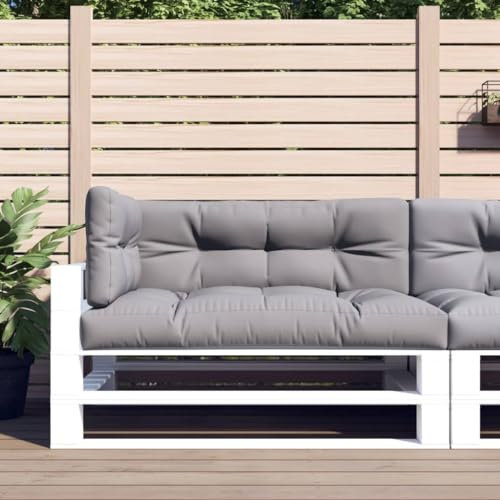 ZQQLVOO Sofa-Kissen Terrassenmöbel-Schaukelkissen Kissen für Terrassenliegen Palettenkissen 3-TLG. Grau Stoff