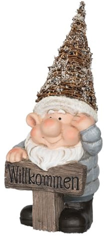 HEIGART Winterzwerg Wichtel Willkommen