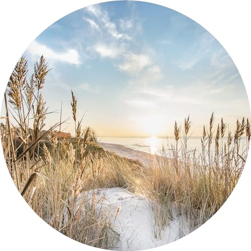 Pro-Art Glasbild Wilder Strand III, rund 20 cm