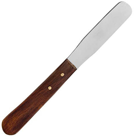 Shehadeh Spatule - Spatule - Spatule à cire - Outil de spatule - Applicateur de cire - Couteau mélangeur - Outil d'épilation - Manche en bois