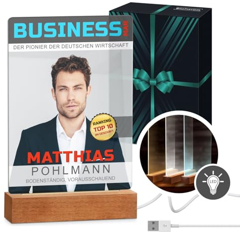 Maverton beleuchteter LED-Rahmen mit Foto, personalisiertes Acryl Glasbild | Personalisiertes Acryl Glasbild mit Foto, Fotorahmen mit LED-Beleuchtung, LED Acrylglas Fotogeschenk für Frau Mann Paar