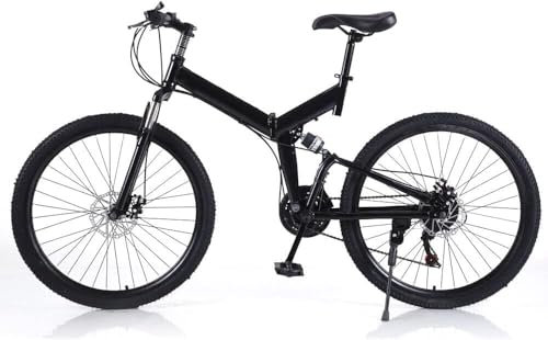 Faltrad für Erwachsene 26 Zoll Mountainbike Klapprad Rennrad Faltrad 21 Gang Erwachsenenfahrrad 150 kg Geländefahrrad Citybike Klappbares Fahrrad aus Kohlenstoffstahl