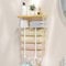 HapiRm Towel Rack Wall Mounted - Multi-Functional Storage Rack with Hooks, Space-Saving Towel Storage for Accessories, Suits Bathroom or Toilet, White