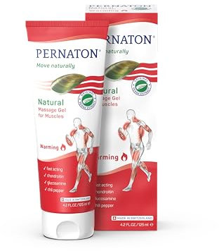 Pernaton Natural Warming Gel for Muscle Massage, Green Lipped Mussel Gel Supports Natural Muscle Relaxation, with Original Perna Extract, 125ml