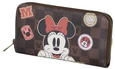 Disney Minnie Maus Journey-Unverzichtbare Geldbörse, Braun, 19 x 10 cm