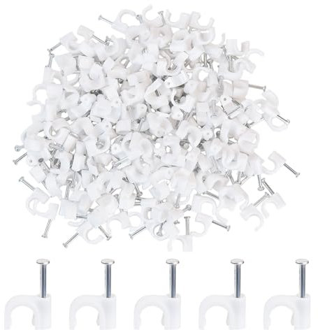 200 Pieces Cable Clips (White)