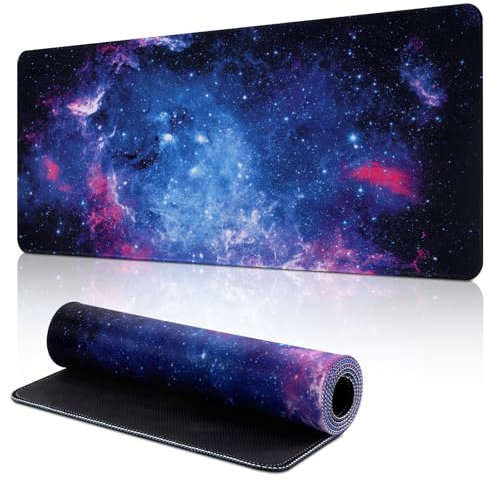 Yimomoyi Non Slip Mouse Pad 80 x 30cm, Mouse Mat Extended Galaxy Nebula Mouse Mat Non-Slip Rubber Base Gaming Mouse Pad for Computers Laptop Office Desk Accessories Desk Mat (Nebula A)