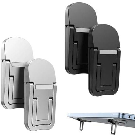 UYVPAER Lot De 4 Rehausseurs De Clavier Portables Auto-Adhésifs Pour Ordinateur Portable - Pieds Pliables En Silicone Antidérapant,Réglage En Deux Étapes