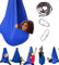 Therapieschaukel, Outdoor Sensorische Schaukeltuch, Hängesessel Indoor Vertikaltuch Kinder, Yoga Hängematte Set Swinger Air Fliegen Yoga-Schaukel Kinder Hammock Swing 200KG (Königsblau)
