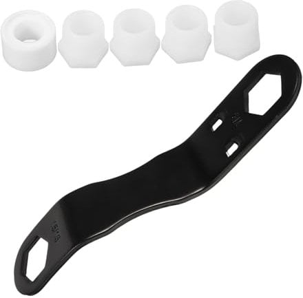 TOPBATHY 1 Satz Wasserkocherschlüssel durchlauferhitzer Ablassschraubensatz für Warmwasserbereiter Ablassschrauben für Wohnmobil-Warmwasserbereiter Kunststoff Black