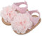 LACOFIA Sandali Neonata Scarpe Estive Primi Passi per Bambina con Suola in Gomma Antiscivolo Fiore Rosa 6-12 Mesi