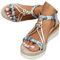 Générique Sandales Compensées Femme Chaussure Femme Compensée Piscine Maison Pantoufles Légères Chaussures Été Confortable Confortables Respirantes Avec Talon Sandale