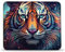 LLONGKT Tappetino per mouse colorato Tiger Gaming Mouse Mouse Mouse per Sensori di Gioco Basso attrito Superficie Antiscivolo Mac e PC Gaming Accessori (20x24cm)
