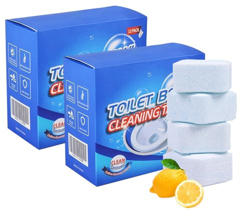 2025 Neu WC Schaum, WC Reiniger Extra Stark, 12PCS Toilet Bowl Cleaner Tablets Toilettenreiniger Urinsteinentferner Extra Stark für Wasserkästen für verhindert Kalk Schmutz Frischen Duftchaum (2)