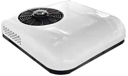 12V/24V DC Auto Klimaanlage/Ultradünne Autodach Klimaanlage - für Minivans, ATVs, Pickups, Wohnmobile, LKW, Landwirtschaftliche Fahrzeuge, Bagger, Nur Kühlen,12V-White