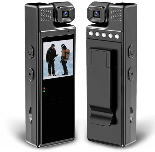 MDCGN Valentine's Day Mini Body Camera 1080P Body Cam with 180° Rotating Lens, Portable Police Wearable Camcorder with Audio and Video, Motion Detection, Video Recorder for Outdoor Travel, Sport