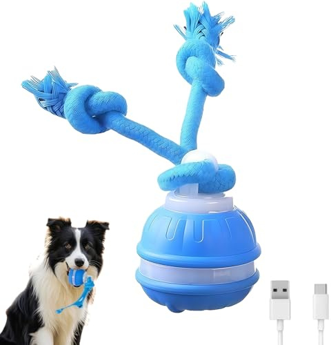 Maslasee Interactive Dog Ball Toy, Automatic Moving Ball with Motion Sensor, Self Rolling Dog Toy for Boredom Relief, Mental Stimulation Toy for Small Medium Large Dogs