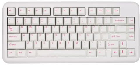 CGCZTQmgh Mechanical Keyboard Phantom81 Lite QMK VIA 75 Percent Hot Swap Gasket Mount Wired 2.4GHz Wireless ABS Case Tech RGB Backlights(White Pink)