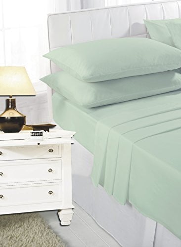 Heavenvalley Poly Cotton Plain Dyed Housewife Pair Pillow Cases (Mint Green)