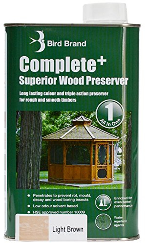 Bird Brand Complete+ Superior Wood Preserver Light Brown - 1 Litre