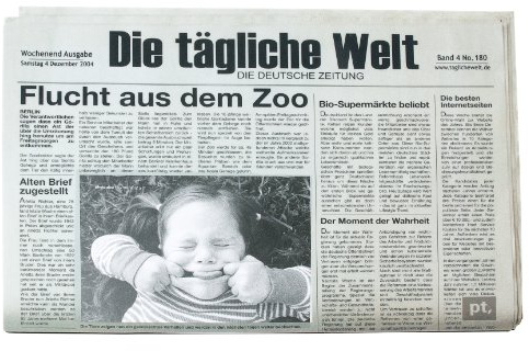PT Platzmatte mit Fotorahmen Zeitung