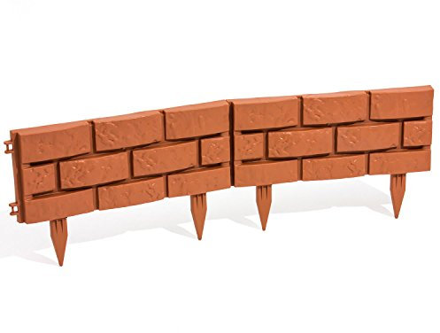 BJ Bordure de jardin effet brique Terracotta 2,2 m