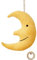 Efie Bio Spieluhr Mond – Bio-Baumwolle (kbA), Made in Germany, GOTS-zertifiziert – Melodie (Schlaf Kindchen schlaf)