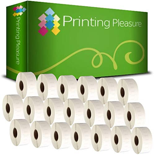 Printing Pleasure 20 x 11355 Rollen Etiketten kompatibel für Dymo LabelWriter & Seiko Etikettendrucker | 19mm x 51mm | 500 Stück | Vielzweck-Etiketten