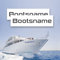 Motoking Bootsnamen - Ihr Wunschname als Aufkleber für Ihr Boot - Wähle Farbe & Größe - Blau Seidenmatt - Breite: 80 cm