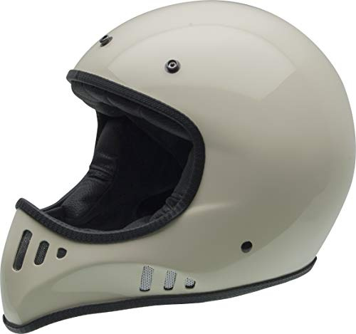 NZI Mad Carbon Offenes Gesicht Motorradhelm, Glanz Knochen, Größe XS