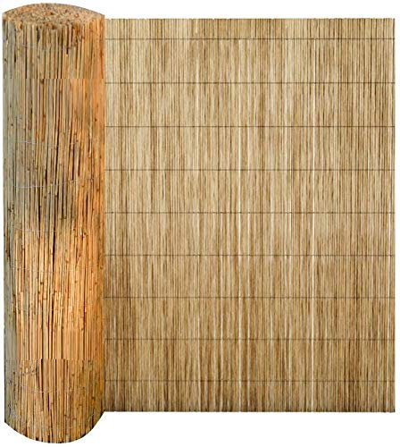 EXCOLO Schilfrohr 90 H x 600 cm L Schilf Schilfrohr Schilfmatte Windschutz Blickschutz Balkonumspannung.