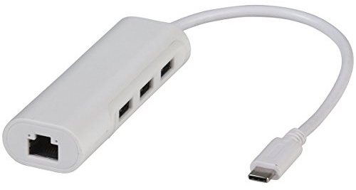 USB Type-C Gigabit Network Adaptor with 3 Port USB 3.0 Hub