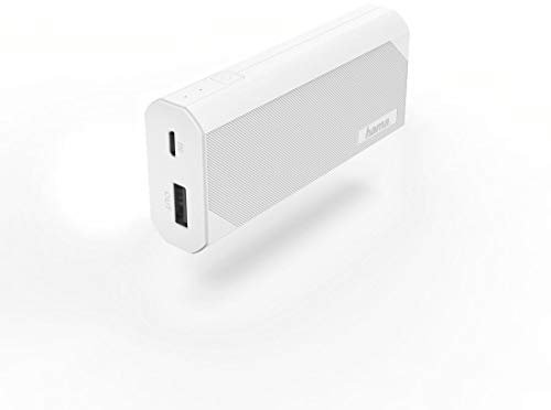 Hama A4 Powerbank, Weiß, 4000 mAh, externer Akku (Weiß, Handy/Smartphone, rechteckig, 4000 mAh, USB, Überladung, Kurzschluss)