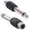 K M Electronics® 2 X 6.35MM 1/4 Mono Jack Plug to RCA Phono Socket Adaptor Mixer AMP Amplifier
