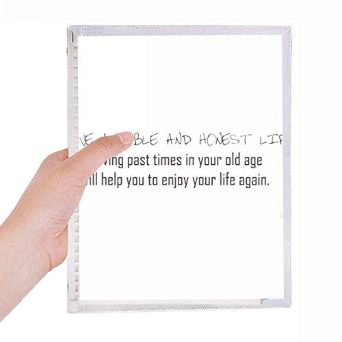 Quote Live A Noble and Honest Life Notebook Loose-leaf Spiral Refillable Journal