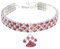 RayMinsino Haustierhalsband mit Diamanten, Verstellbarer Kristalldiamant elastischer Herzklauenanhänger Hochzeitskatze und Hund Kleiner Haustierhalskettenschmuck