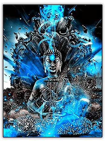 ZQMHCY Diamond Painting Buddha Diamond Painting Set Kinder 5D Diamant Painting Anfänger Diamant Painting Bilder Stickerei Kreuz Stitch Diamant Malerei für Home Wand Decor 30x40cm