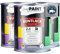 myPAINT® 2en1 Pintura de color (2,25L, RAL 3000 rojo fuego) brillante pintura acrílica - pintura para juguetes infantiles - pintura de madera - pintura de interior, tinte de madera
