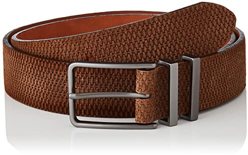 HACKETT LONDON Mens Pique Print Belt Gürtel, 878BROWN, 28