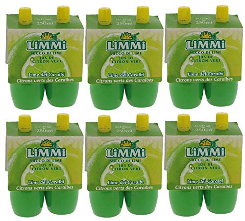 Lot 6x Jus de citron vert pressé - Limmi - 2 flacons 125ml