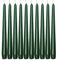 Deli Supplies Dinner Party Christmas Table Decor Bistro Candles Non Drip Tapered 9” 24cm Tall Taper Candle 7 Hour Burn Time Smokeless and Dripless Quality Wax (Green, 10)