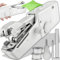 Retoo Elektrische Mini Nähmaschine mit 2 Fadenspulen, Tragbare Handnähmaschine mit Einfach Zu Bedienen, Mini-Nähmaschine, Handheld Nähen set, Reise-Nähset, Hause Nähset, Hand Sewing Machine, Weiß